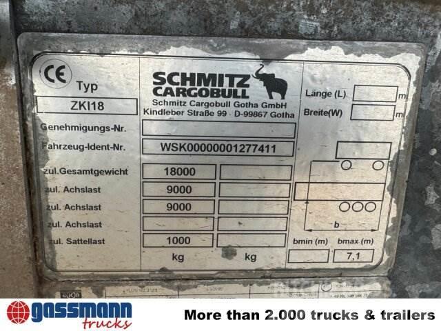 Schmitz ZKI 18-4.9, Stahlbordwände ca. 10m³, Rahmen Remorque benne