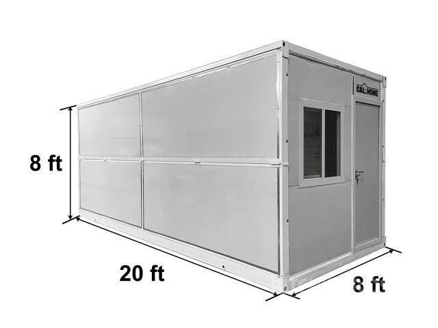 20 ft x 8 ft x 8 ft Foldable Metal Storage Shed wi Conteneurs de stockage