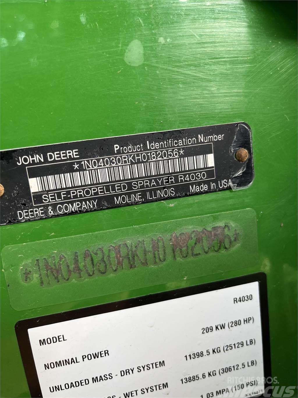 John Deere R4030 Pulvérisateurs traînés