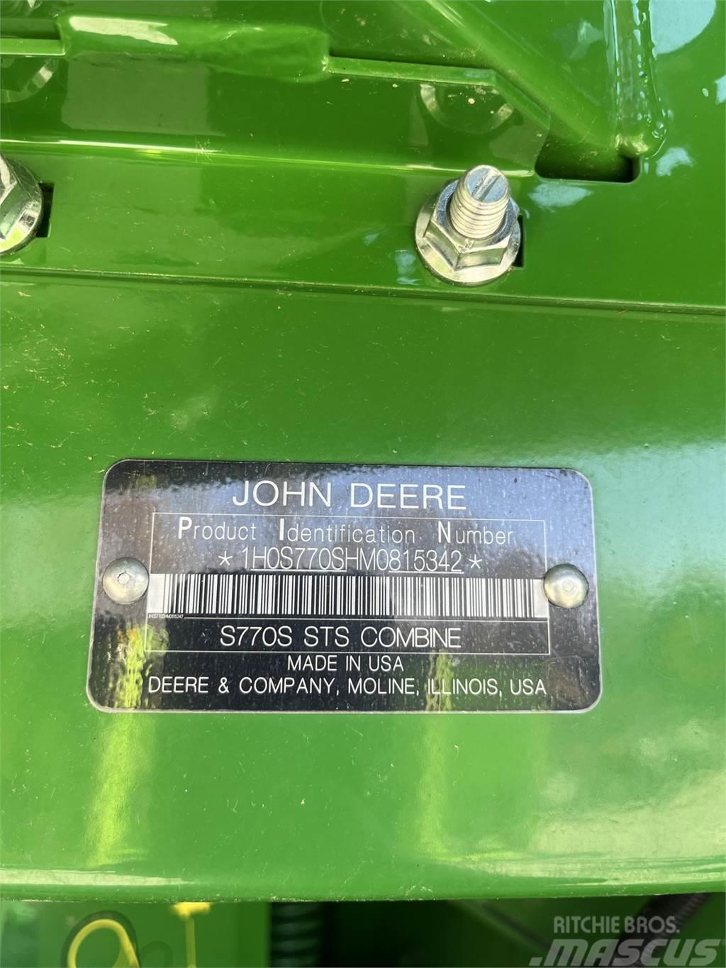 John Deere S770 Moissonneuse batteuse