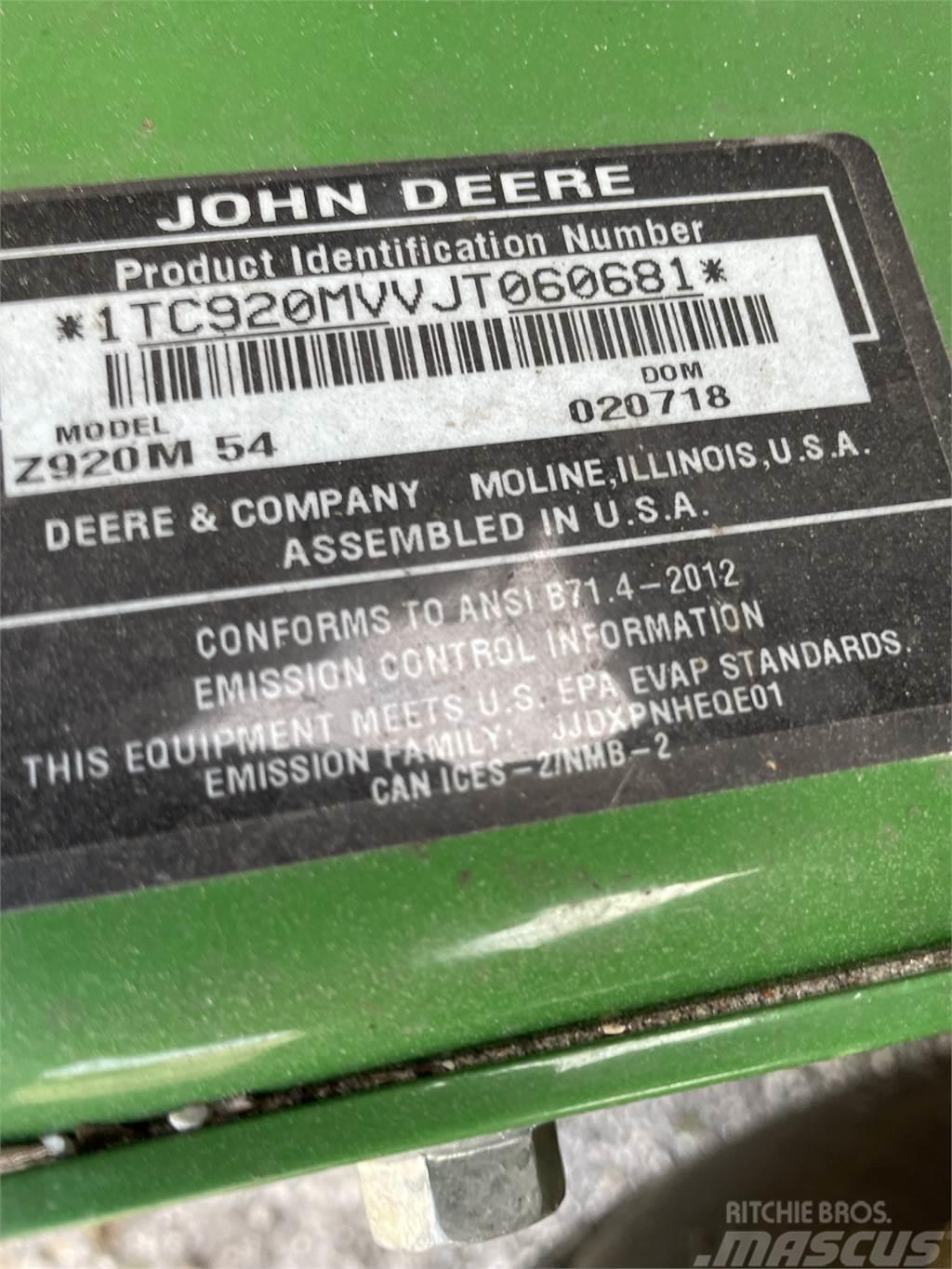 John Deere Z920M Tondeuses à rayon de braquage zéro
