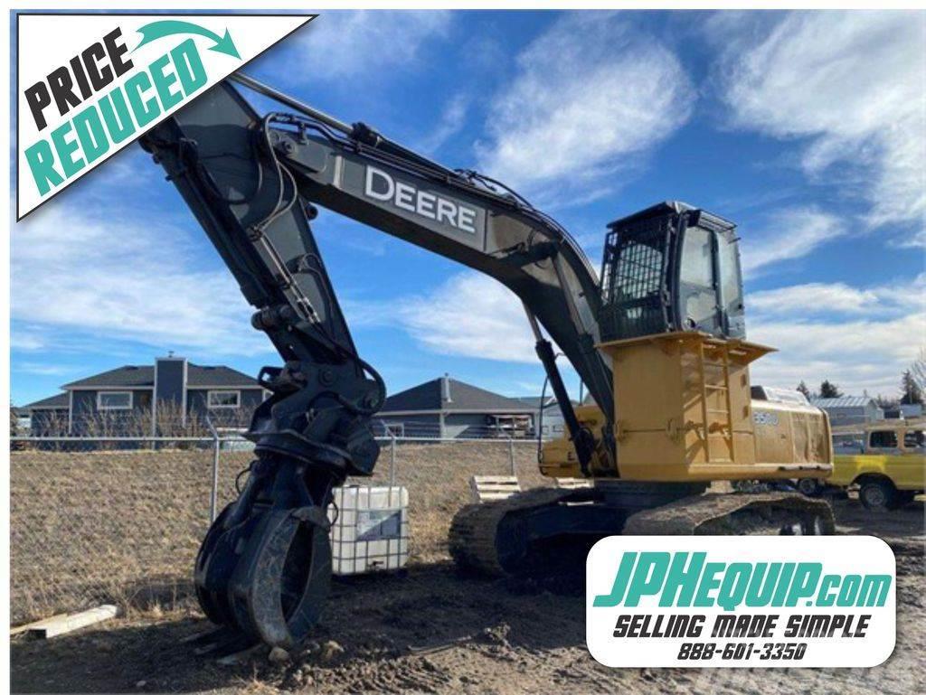 John Deere 350D Log Loader with Clam Grapple Chargeuse forestière