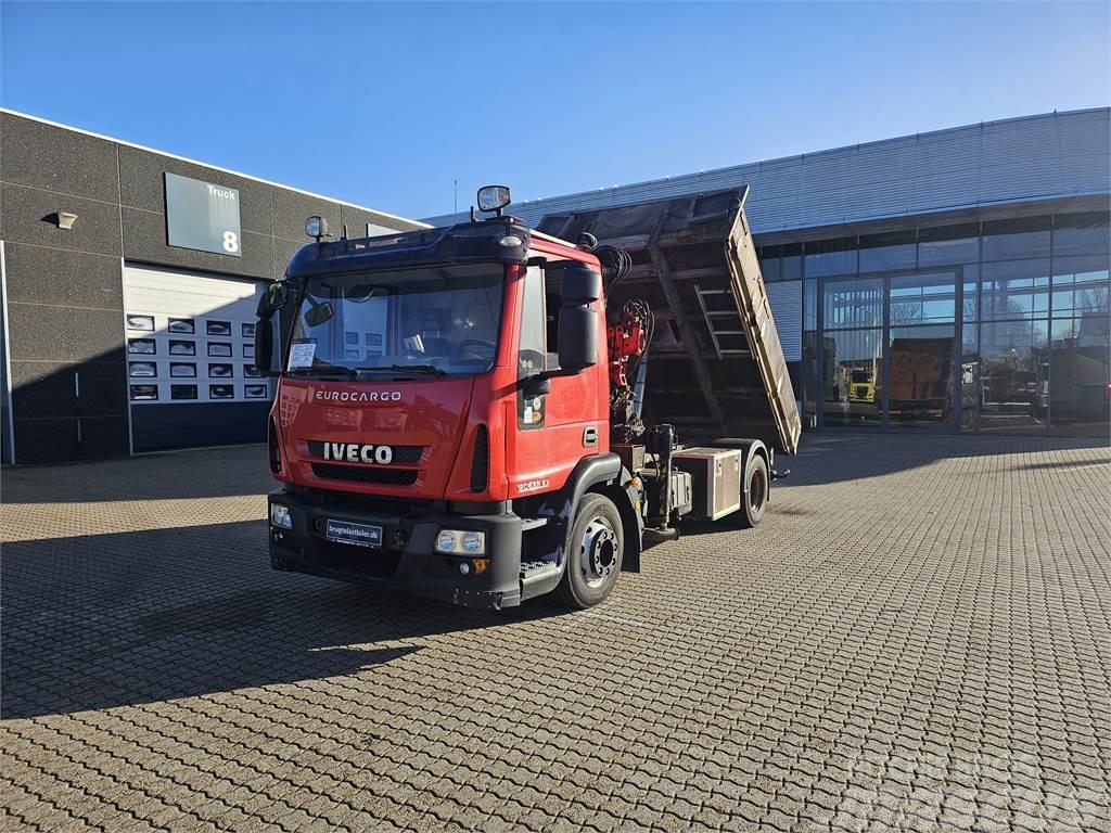 Iveco Euro Cargo 120E25 Camion plateau ridelle avec grue
