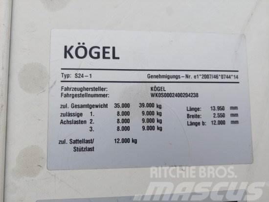 KöGEL S24 TAUTLINER, ALUFELGEN, SAF-ACHSEN, Semi remorque à rideaux coulissants (PLSC)