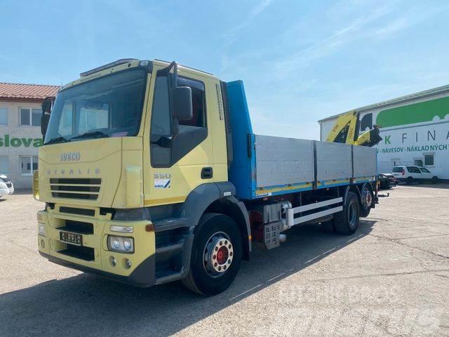 Iveco STRALIS 350 with sides 6x2, crane,EURO 3 vin 002 Camion plateau
