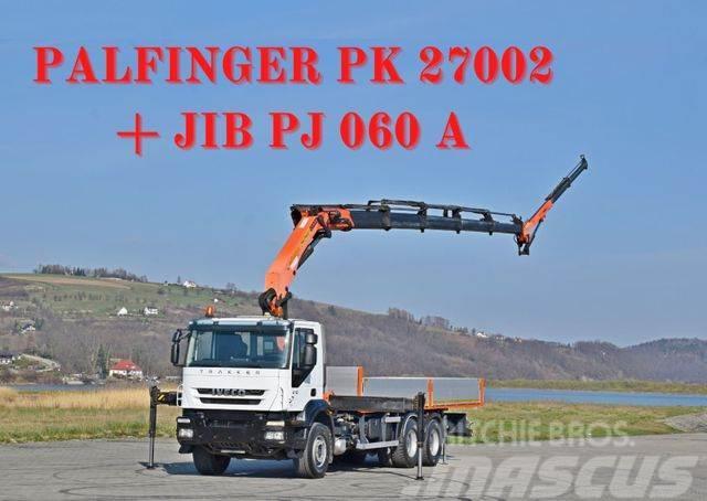 Iveco TRAKKER 410* PK 27002 + JIB PJ060A + FUNK * 6x4 Camion plateau ridelle avec grue