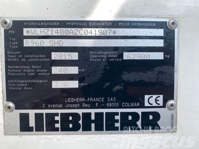 Liebherr R960 SHD ** BJ. 2015* 10.000H/Klima/ZSA/TOP Zust Pelle sur chenilles