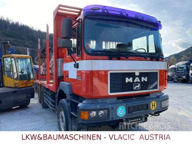 MAN 33.403 Holztransporter mit Kran PENZ Camion grumier