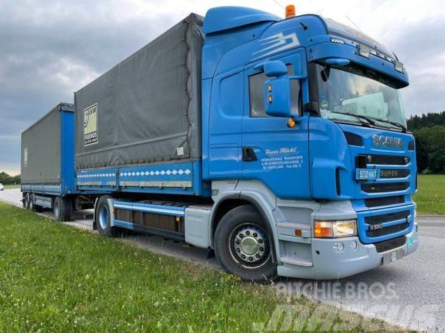 Scania R500 V8 Top 1 Hand ohne Anhänger Camion à rideaux coulissants (PLSC)