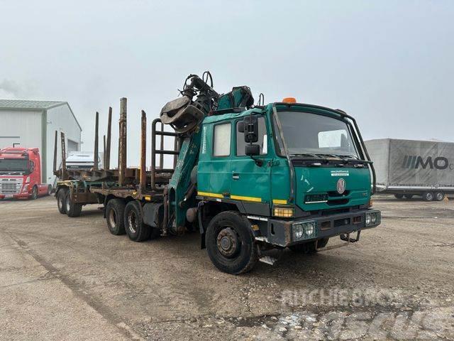 Tatra T 815 woodtransporter 6x6, crane+WILD 789+101 Camion grumier