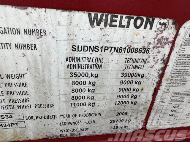 Wielton trailer for containers vin 636 Semi remorque surbaissée
