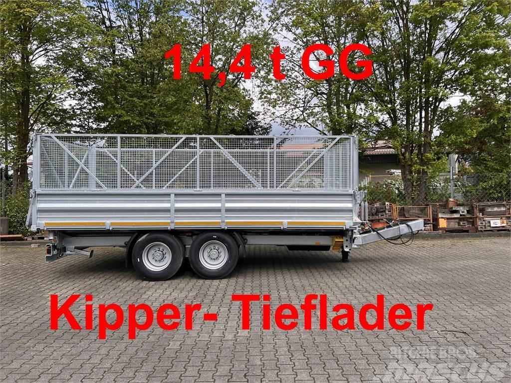 Möslein TTD 14 5,70 m 14 t Tandem- Kipper Tieflader 5,70 Remorque benne