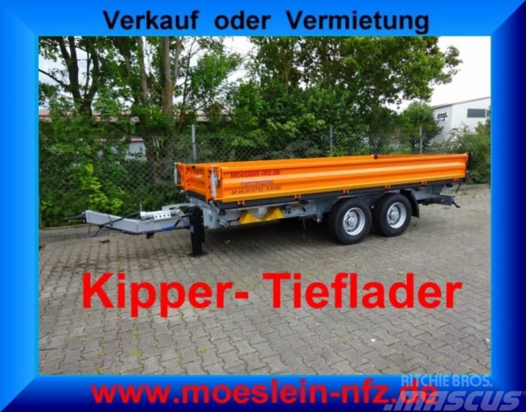 Möslein TTD11 Orange neuer Tandem 3- Seitenkipper Tieflad Remorque benne