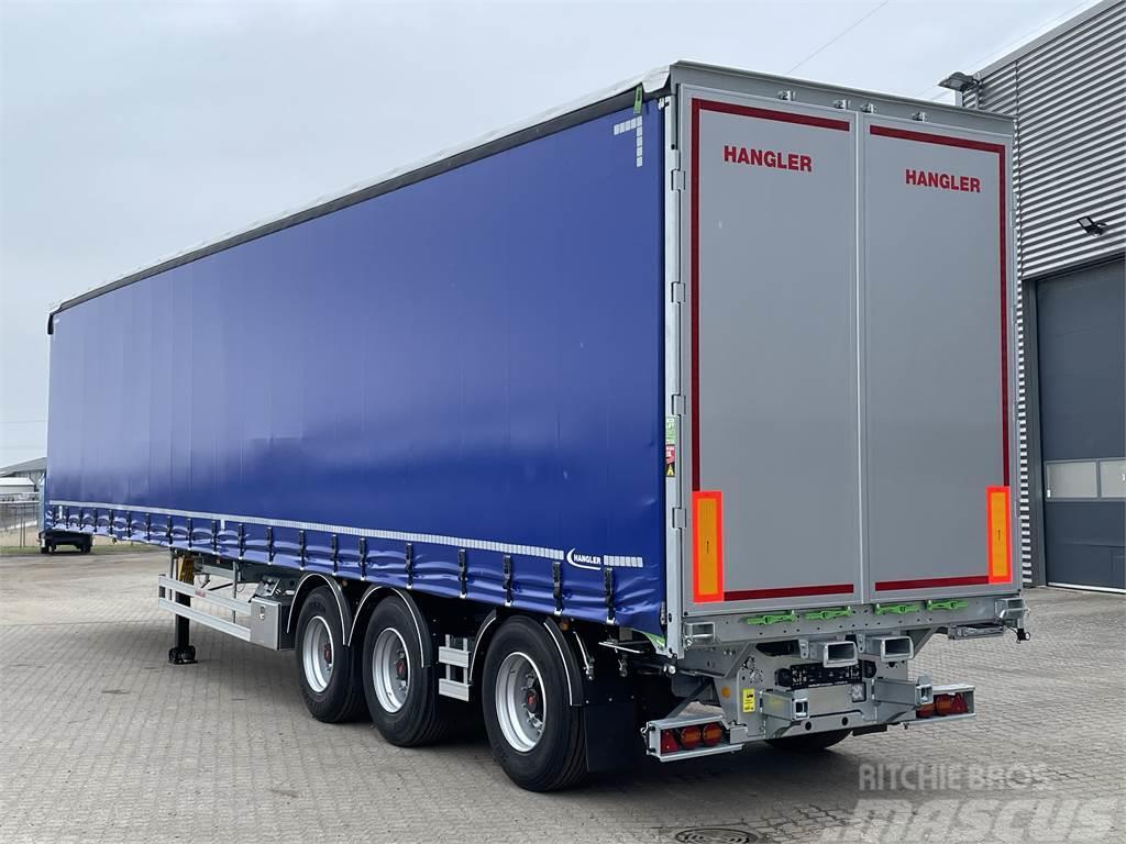 Hangler 3-aks 45-tons gardintrailer truckbeslag Semi remorque à rideaux coulissants (PLSC)