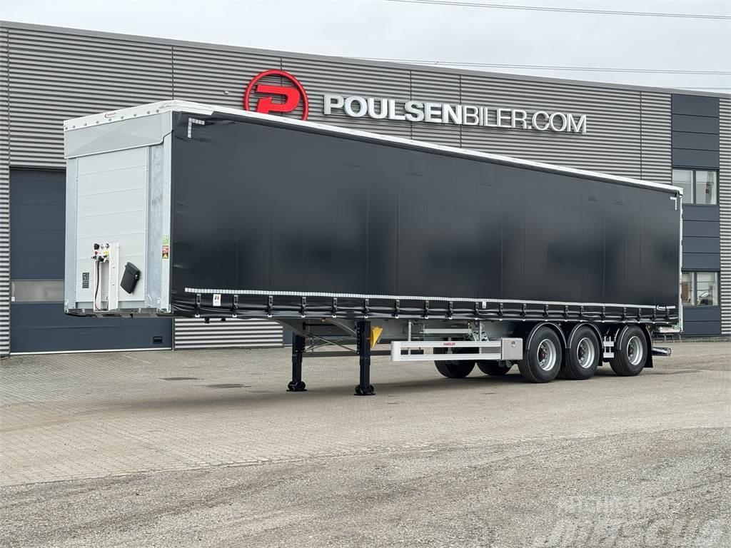 Hangler 3-aks 45-tons gardintrailer truckbeslag Semi remorque à rideaux coulissants (PLSC)