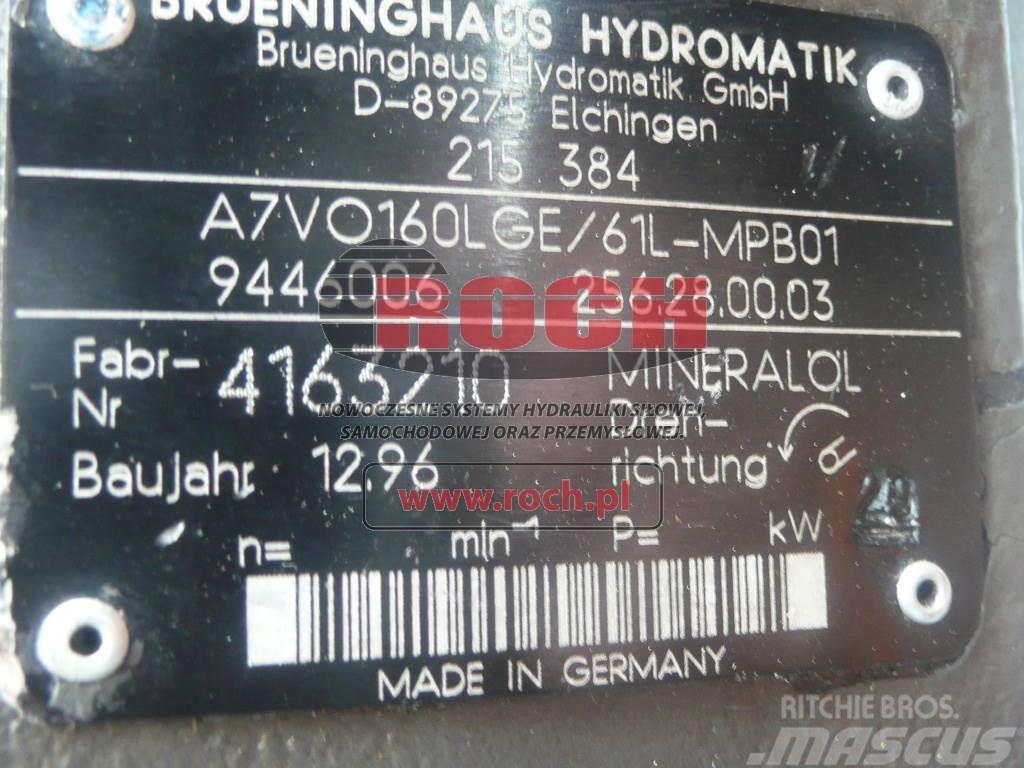 Brueninghaus Hydromatik A7VO160LGE/61L-MPB01 9446006 256.28.00.03 Hydraulique