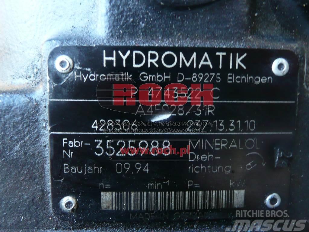 Hydromatik A4FO28/31R 428306 237.13.31.10 Hydraulique