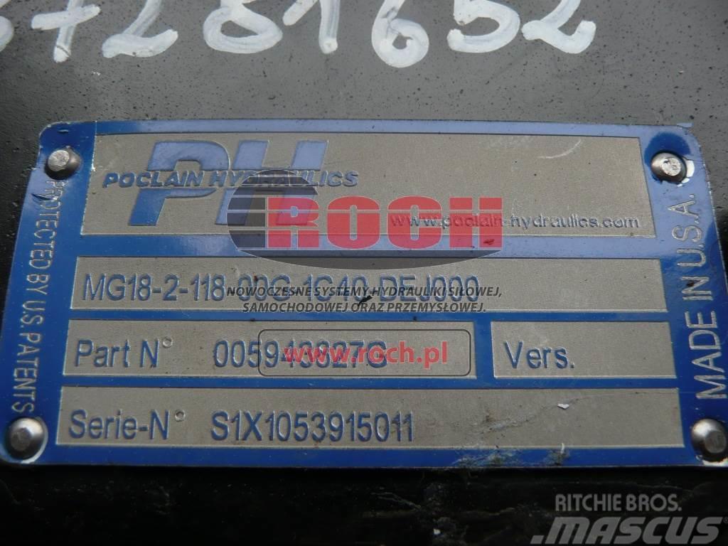 Poclain MG18-2-118-00G-1C40-DEJ000 005943827-G 87281652 Moteur