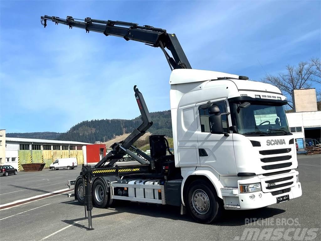 Scania G490, 10/2015, 6x2, Crane hook lift, Hiab 244 - 5  Camion ampliroll