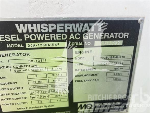 MultiQuip WHISPERWATT DCA125SSIU4F Générateurs au gaz