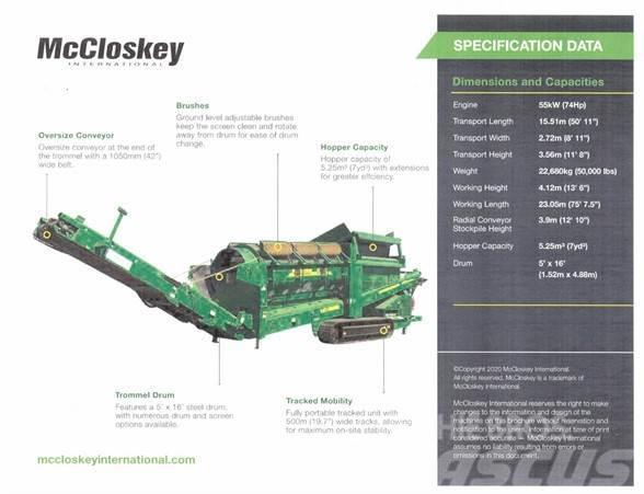 McCloskey 516R-T Crible