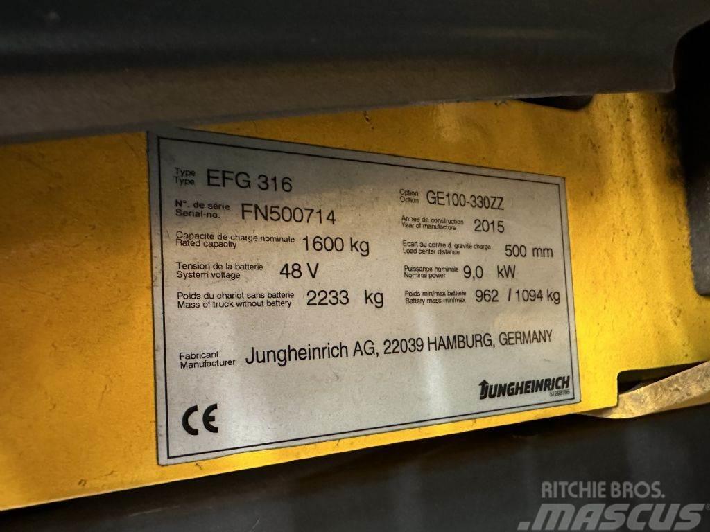 Jungheinrich EFG 316 - FREIHUB-Mast !!! Chariots élévateurs électriques