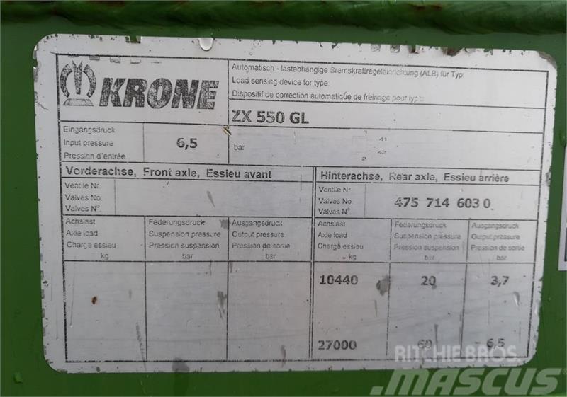 Krone ZX 550 GL Remorque multi-usage